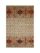 John Lewis Gooch Oriental Khurjeen Blue Hand Knotted Wool Rug L184 x W122 cm- Buy online at McGrocer