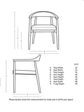 Swoon Olsen dining chair acacia wood, imported from the UK