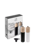 Peugeot Boreal salt pepper mill set black white, imported from the UK