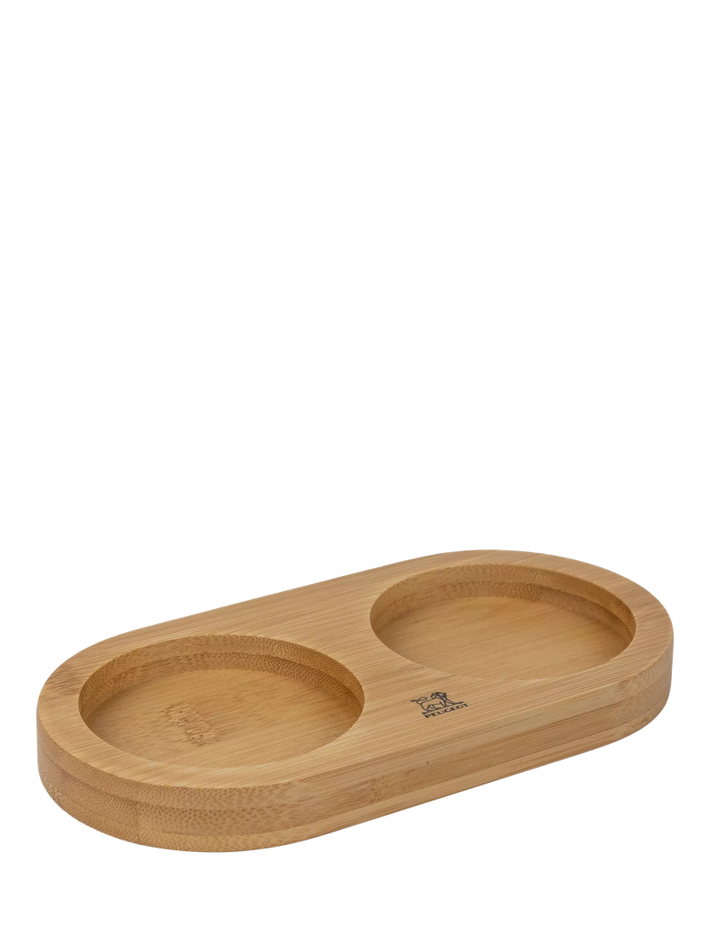 Peugeot Linea bamboo salt and pepper mill tray, UK version