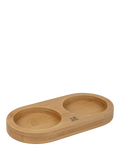Peugeot Linea Salt & Pepper Mill Bamboo Tray, Natural