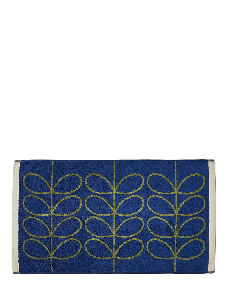 Orla Kiely bath mat Navy Olive 90x50cm, UK version
