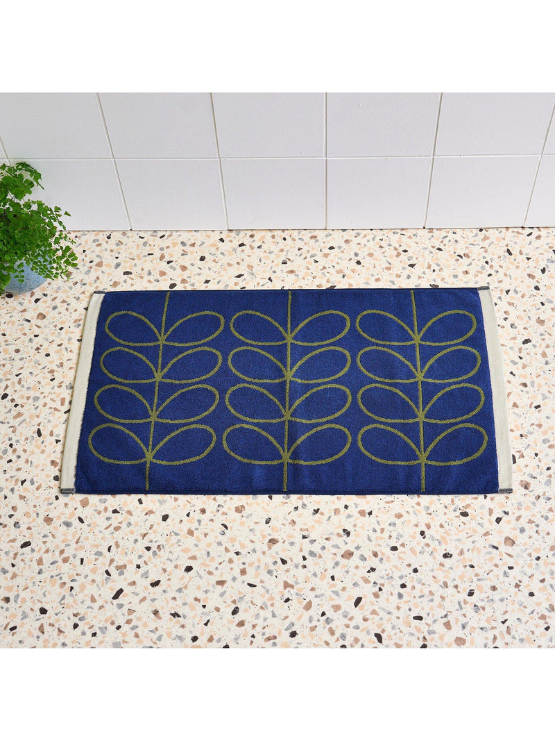 Orla Kiely bath mat Navy Olive 90x50cm, UK version