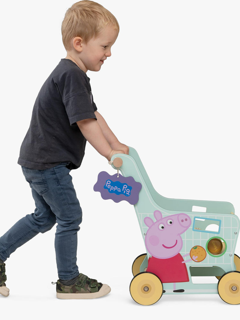 Peppa Pig shopping trolley wooden toy, UK version