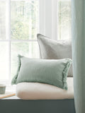 Laura Ashley Carys cushion with fringe detailing, UK version
