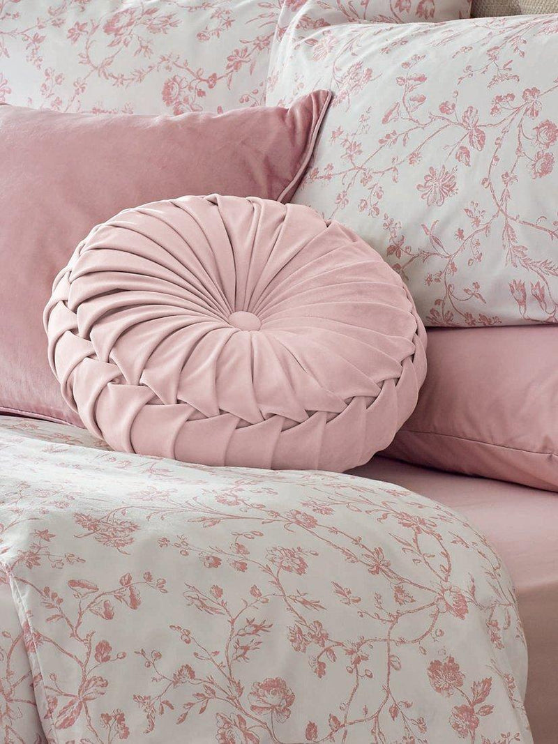 Laura Ashley Rosanna cushion in blush, UK version
