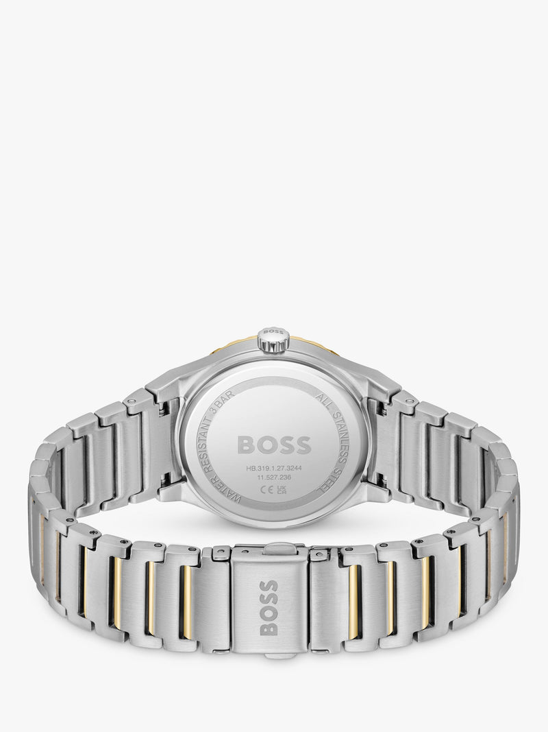BOSS women's Candor Sport watch with crystal markers and stainless steel strap - British product