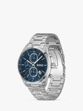 BOSS Grand Prix 44 chronograph watch blue dial, UK version