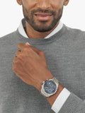 BOSS Grand Prix 44 chronograph watch blue dial, UK version