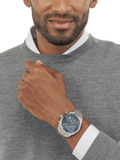 BOSS Grand Prix 44 chronograph watch blue dial, UK version