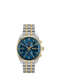 BOSS chronograph watch blue dial stainless steel bracelet, UK version