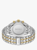 BOSS chronograph watch blue dial stainless steel bracelet, UK version