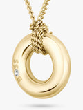 HUGO BOSS gold hoop pendant necklace - British product