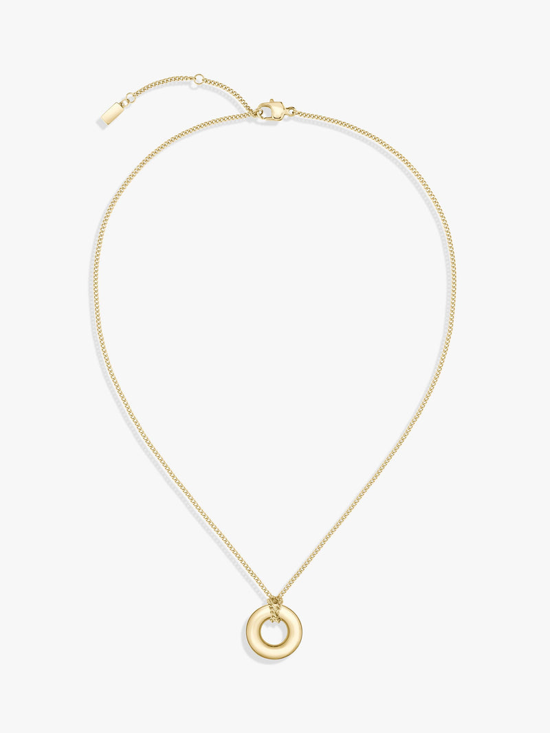 HUGO BOSS gold hoop pendant necklace - British product