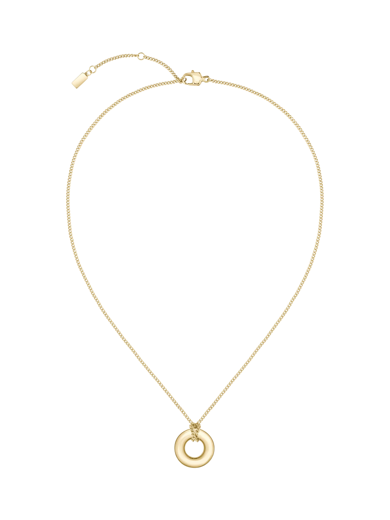 HUGO BOSS gold hoop pendant necklace - British product