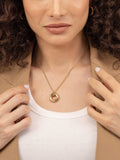 HUGO BOSS gold hoop pendant necklace - British product