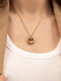 HUGO BOSS gold hoop pendant necklace - British product