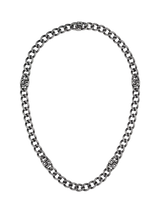 John Lewis BOSS Men's Double B Absolute Curb Chain Necklace, Grey- Buy online at McGrocer