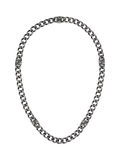 BOSS Double B curb chain necklace grey (British brand)