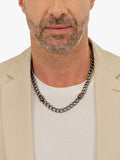 BOSS Double B curb chain necklace grey (British brand)