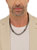 BOSS Double B curb chain necklace grey (British brand)