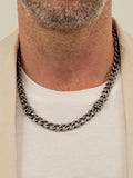 BOSS Double B curb chain necklace grey (British brand)