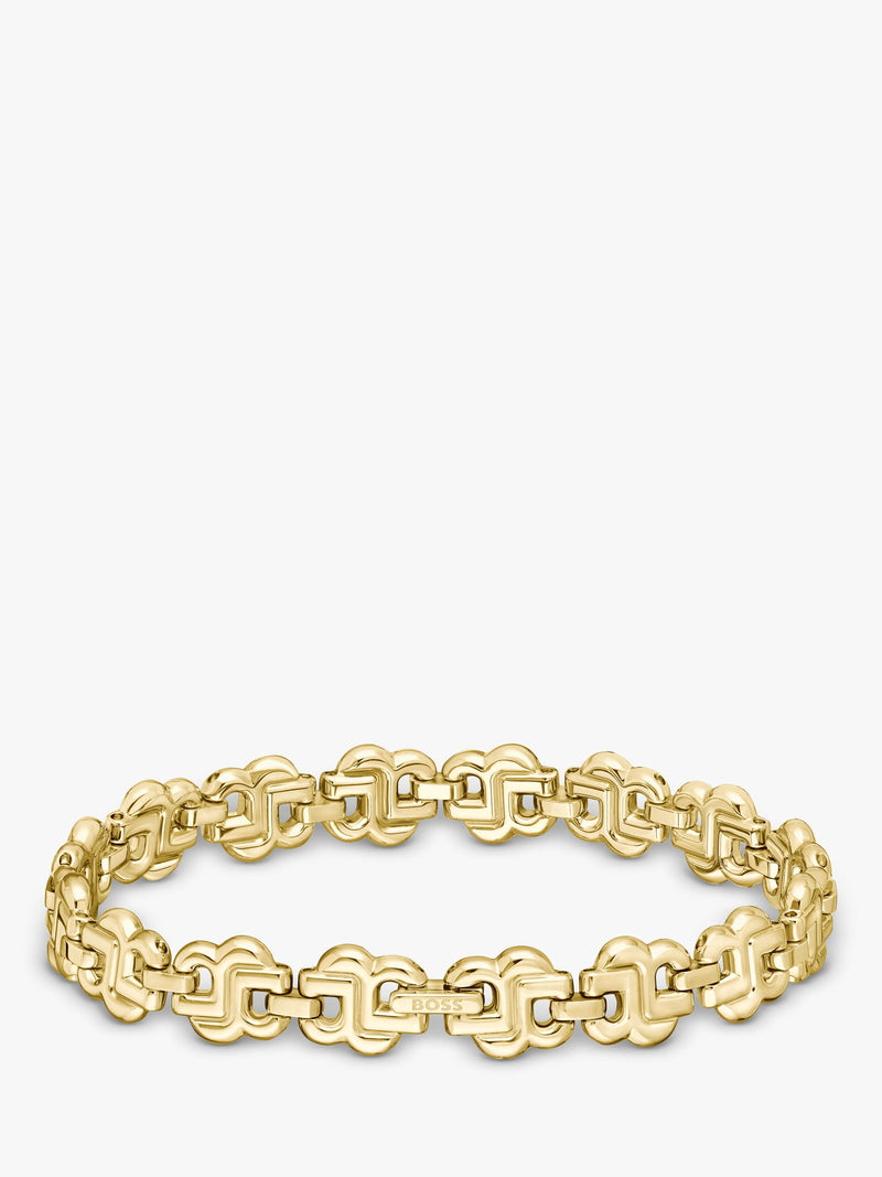 BOSS bracelet gold Double B strand chain (British brand)