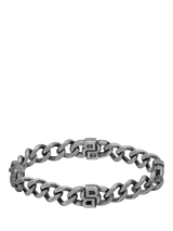 John Lewis BOSS Men's Double B Absolute Curb Chain Bracelet, Grey- Buy online at McGrocer
