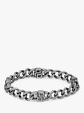 HUGO BOSS curb chain bracelet grey 190mm, UK version
