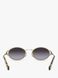 Miu Miu oval sunglasses pale gold grey gradient, UK version