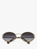 Miu Miu oval sunglasses pale gold grey gradient, UK version