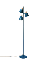 John Lewis MADE Albert 3 Light Floor Lamp, Blue- Buy online at McGrocer