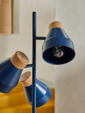 MADE Albert 3 Light Floor Lamp Blue, imported from the UK
