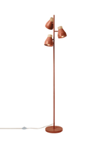 John Lewis MADE Albert 3 Light Floor Lamp Red- Buy online at McGrocer