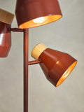 MADE Albert red 3-light floor lamp - British product