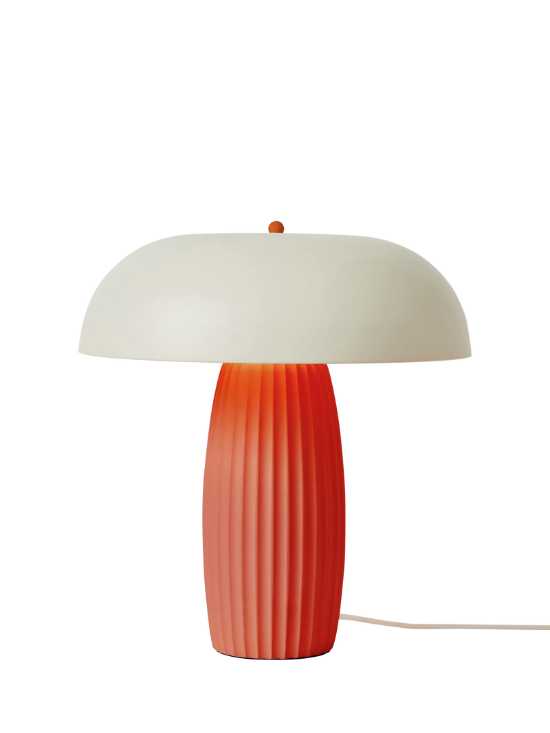 MADE Eliya terracotta table lamp with fluted base - British product