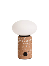John Lewis MADE Mirissa Rechargeable Portable Terrazzo Table Lamp, Brown- Buy online at McGrocer