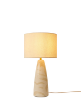 John Lewis MADE Vince Tapered Ceramic Base Table Lamp, Cream- Buy online at McGrocer