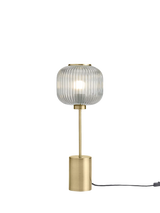 John Lewis MADE Briz Textured Glass Table Lamp, Grey- Buy online at McGrocer