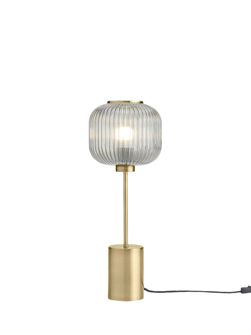 MADE Briz textured glass table lamp grey - British product