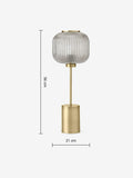 MADE Briz textured glass table lamp grey - British product