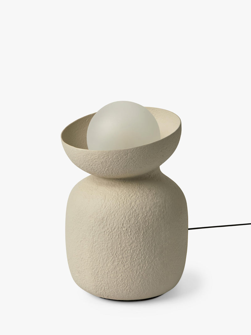 MADE Vera textured ceramic floor lamp cream, UK version