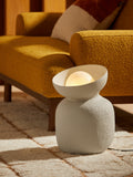 MADE Vera textured ceramic floor lamp cream, UK version