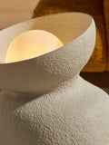 MADE Vera textured ceramic floor lamp cream, UK version
