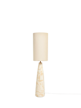 John Lewis MADE Vince Tapered Ceramic Base Floor Lamp, Cream, Medium- Buy online at McGrocer