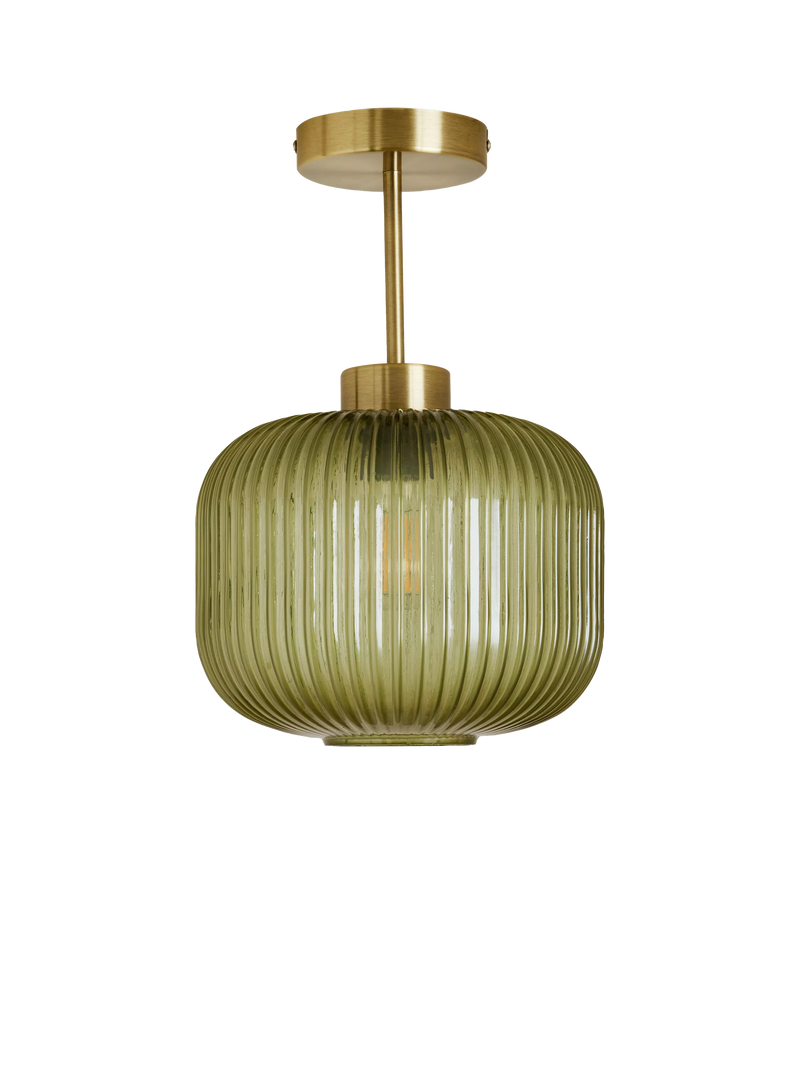 MADE Briz green textured glass ceiling light (British brand)