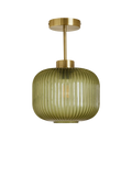 MADE Briz green textured glass ceiling light (British brand)