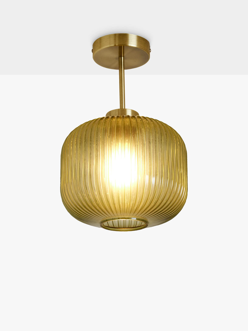 MADE Briz green textured glass ceiling light (British brand)