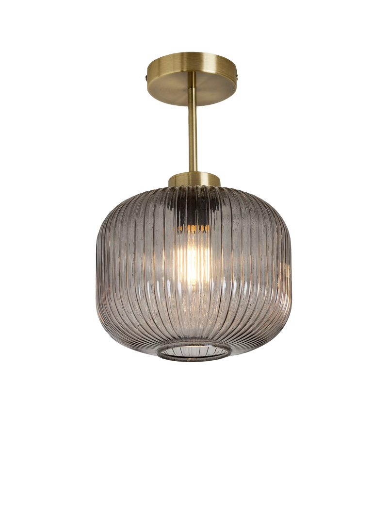 MADE ceiling light textured glass grey 31cm, imported from the UK