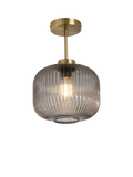 MADE ceiling light textured glass grey 31cm, imported from the UK